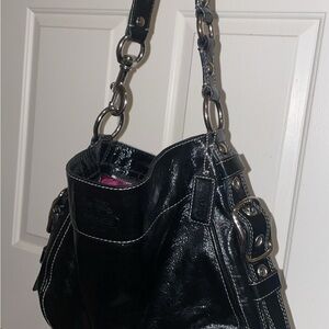 Black Leather Shoulder Bag